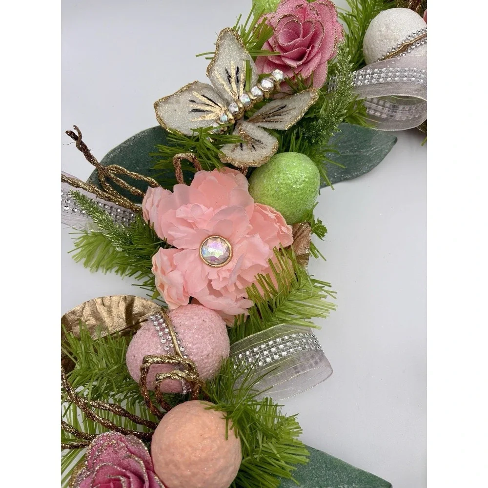 EASTER Capiz Gold Embellished Eggs‎ Butterfly 5ft GARLAND